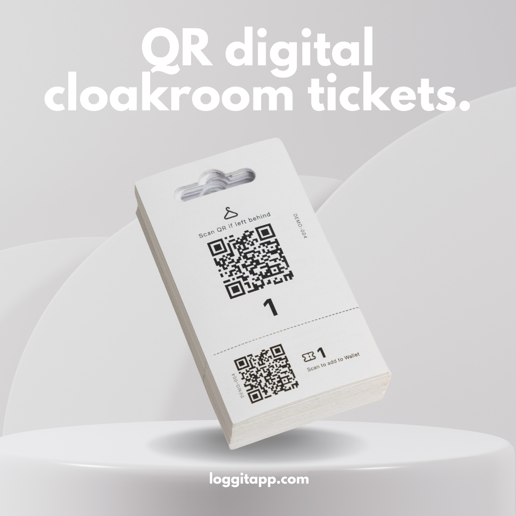 QR Cloakroom Tickets Digital | Apple Wallet & Google Wallet Cloakroom Tags