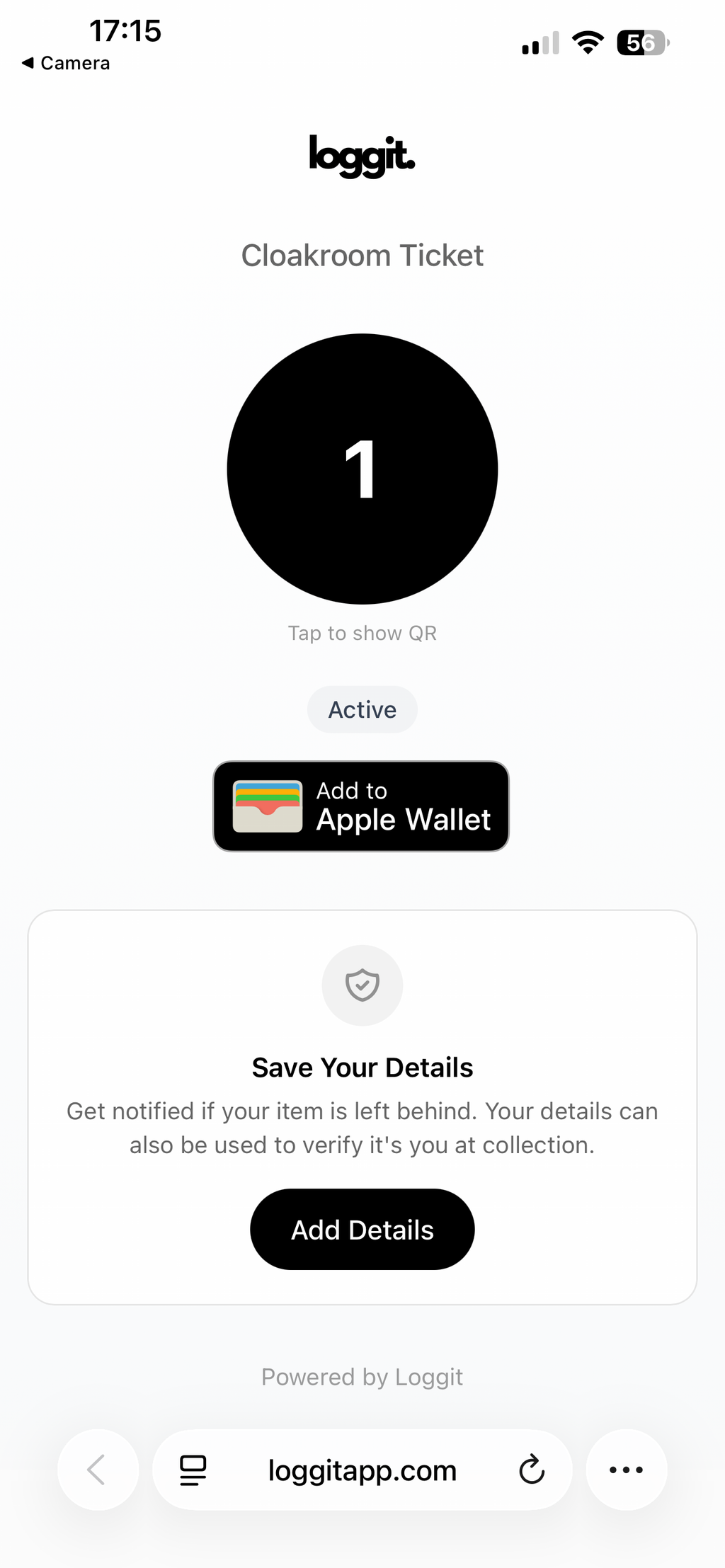 QR Cloakroom Tickets Digital | Apple Wallet & Google Wallet Cloakroom Tags