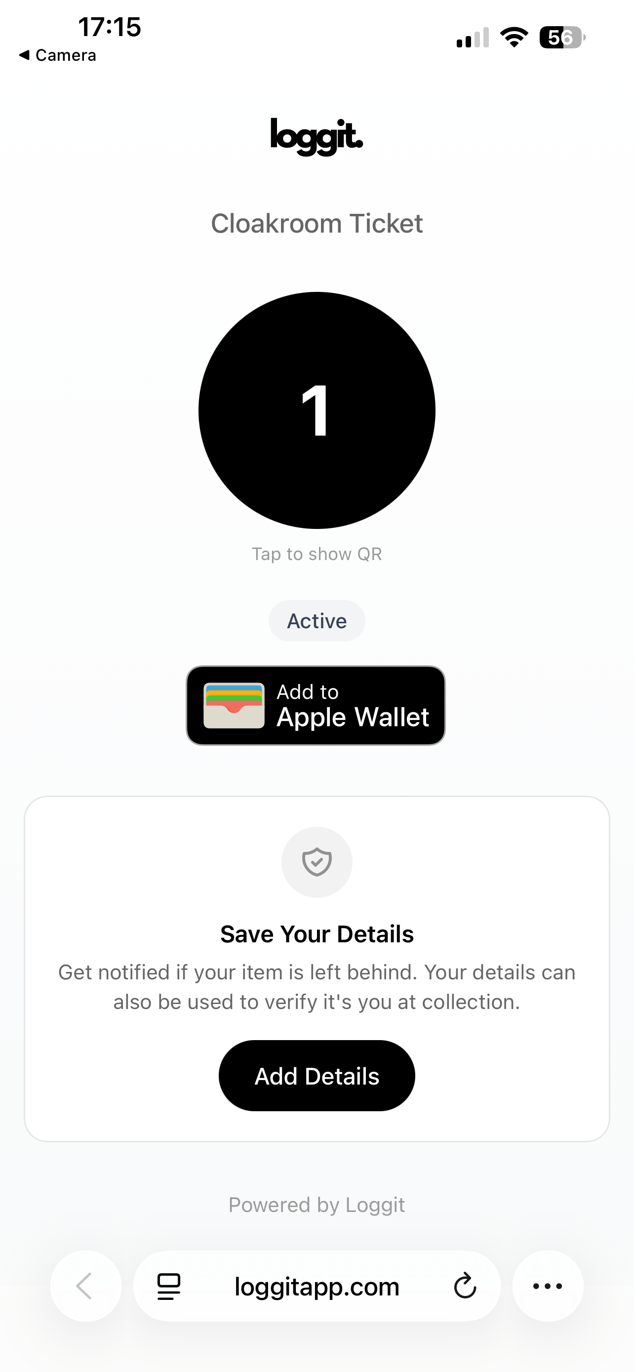 QR Cloakroom Tickets Digital | Apple Wallet & Google Wallet Cloakroom Tags