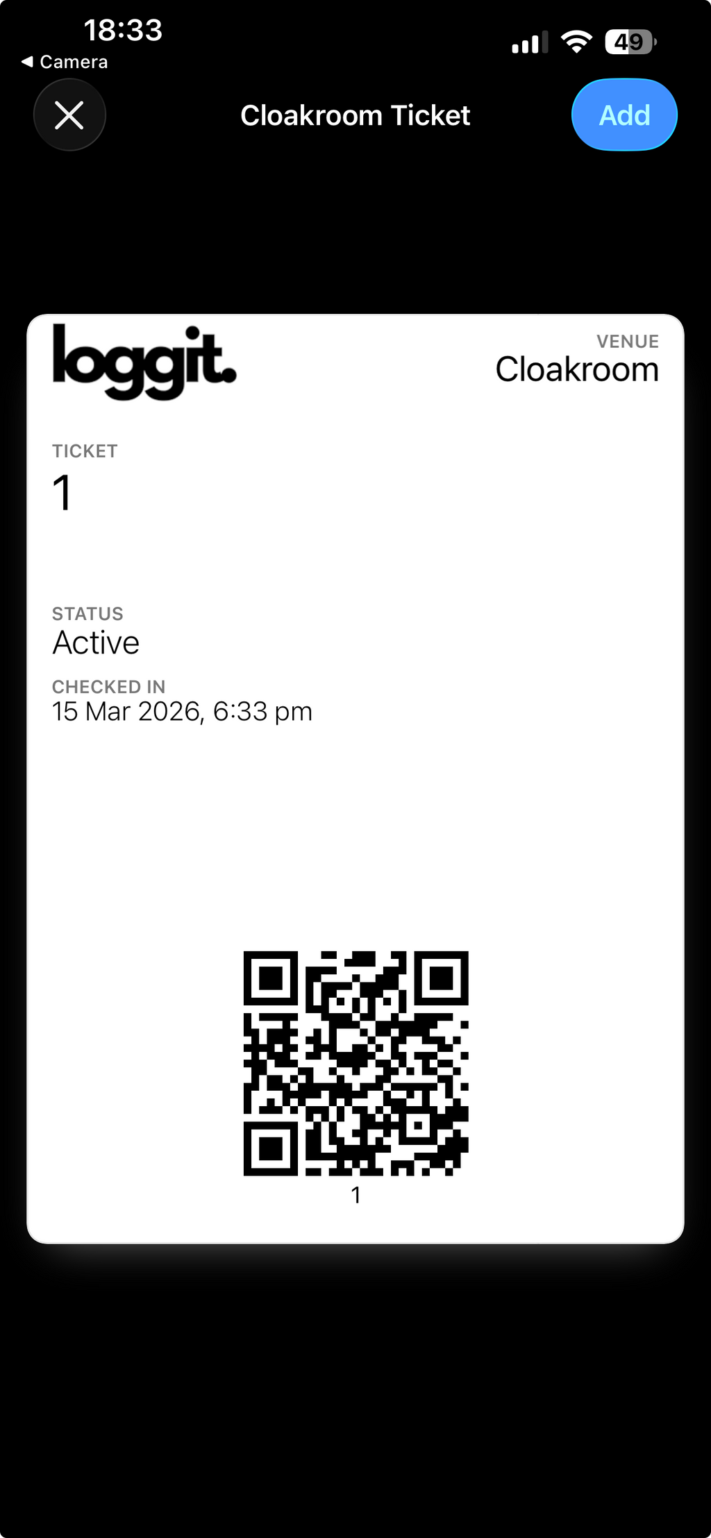 QR Cloakroom Tickets Digital | Apple Wallet & Google Wallet Cloakroom Tags